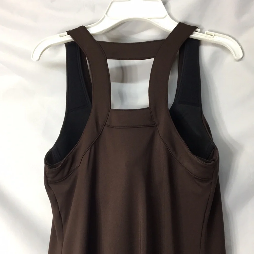 Athleta Women’s Brown Whirlwind Racerback Dress Size S Like-NEW Condition - Picture 5 of 10
